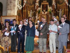 Pfarrgemeinderte bei der Familienmesse